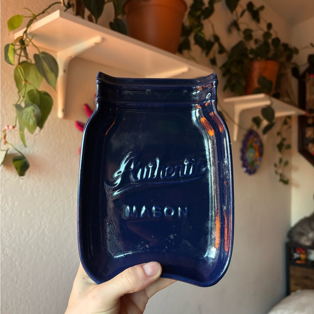Mason Authentic Blue Jar Decor